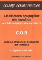 2011 Clasificarea ocupatiilor din Romania