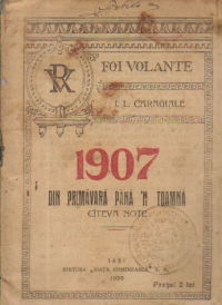 1907 din primavara pana 'n toamna - Citeva note