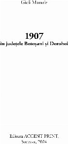 1907 în judeţele Botoşani şi