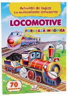 Activitati logica autocolante amuzante Locomotive