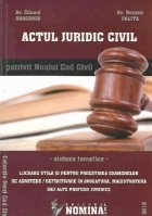 Actul juridic civil potrivit Noului