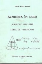 Admiterea liceu Subiecte 1991 1997