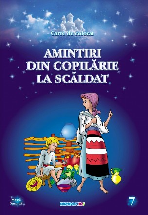 Amintiri din copilarie. La scaldat - carte de colorat (format A4 + masca surpriza)