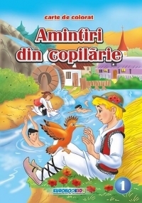 Amintiri din copilarie 1 [Pupaza din tei - La scaldat] - Carte de colorat + poveste (format B5)