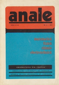 Anale - Matematica, Fizica, Chimie, Electrotehnica - Nr. 2/1974