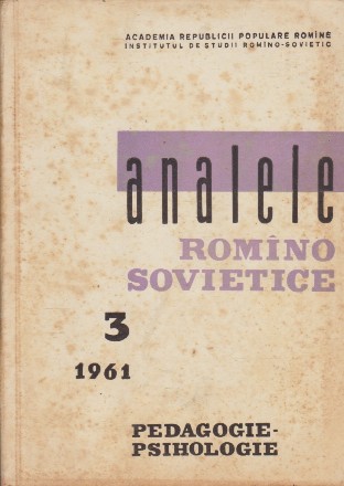 Analele Romino-Sovietice, Nr. 3/1961