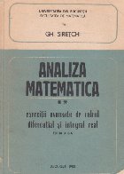 Analiza matematica Volumul lea Exercitii