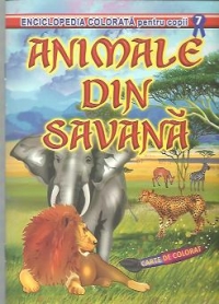 Animale din savana - Carte de colorat