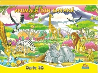 Animale din savana-Carte 3D