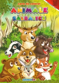 Animale salbatice - carte de colorat (format A4)