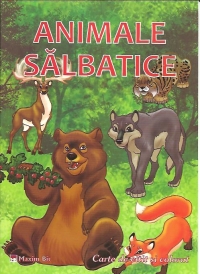 Animale salbatice . Carte de citit si colorat