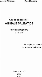 Animale sălbatice carte colorat recomandat