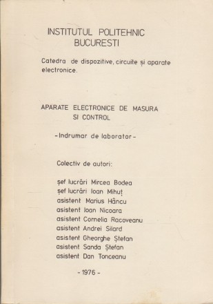 Aparate Electronice de Masura si Control - Indrumar de Laborator