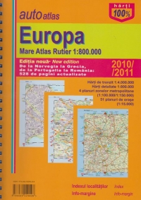 AutoAtlas Europa - Mare atlas rutier 1:800.000 (editie 2010/2011)