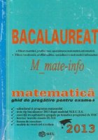 Bacalaureat 2013 Matematica M_mate info