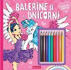 Balerine şi unicorni carte colorat