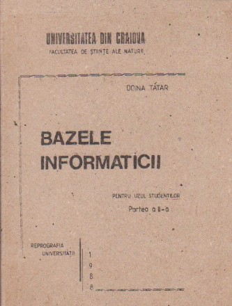 Bazele informaticii - Partea a II - a, Pentru uzul studentilor