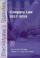 Blackstone\'s Statutes on Company Law 2017-2018