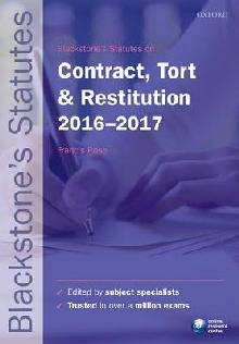 Blackstone's Statutes on Contract, Tort & Restitution 2016-2