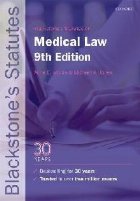 Blackstone\'s Statutes on Medical Law