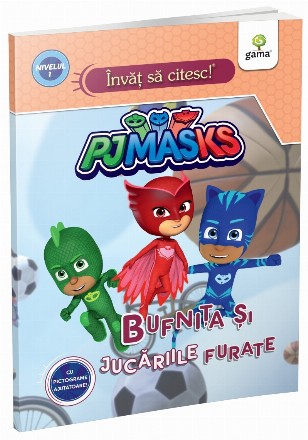 Bufnita si jucariile furate. Invat sa citesc cu PJ Masks! Nivelul 1, 6 - 8 ani