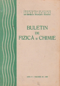 Buletin de fizica si chimie, Anul X, Volumul 10, 1986