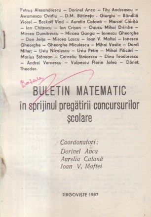 Buletin matematic in sprijinul pregatirii concursurilor scolare