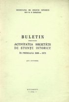 Buletin privind activitatea Societatii Stiinte