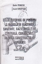 Buletin tehnic preturi instalatii electrice