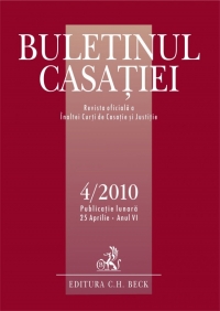 Buletinul Casatiei, Nr. 4/2010