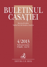 Buletinul Casatiei nr. 4/2013