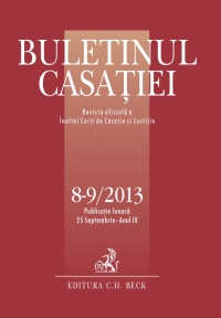 Buletinul Casatiei nr. 8-9/2013