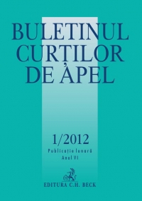 Buletinul Curtilor de Apel, Nr. 1/2012