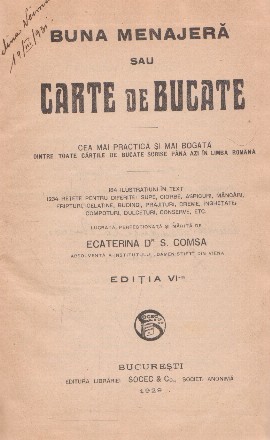 Buna menajera sau carte de bucate