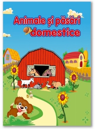 Caiet de colorat - Animale si pasari domestice, format A4