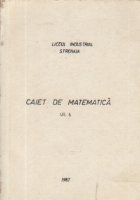 Caiet de matematica, Nr. 6 - Liceul Industrial Strehaia