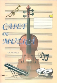 Caiet de muzica (format A4, 92 de file cu 10 portative / pagina)