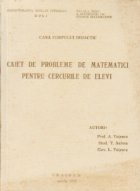 Caiet de probleme de matematici pentru cercurile de elevi