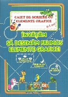 Caiet de scriere cu elemente grafice, 4-5 ani. Invatam sa desenam frumos elemente grafice!