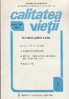 Calitatea Vietii - Revista de Politici Sociale