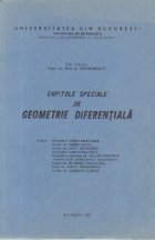 Capitole speciale geometrie diferentiala