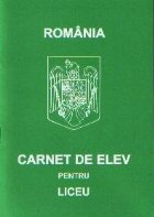 Carnet de elev pentru liceu