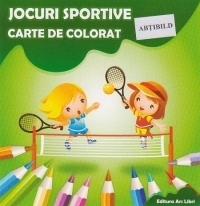 Carte de colorat cu abtibilduri. Jocuri sportive