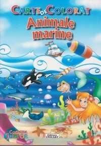 Carte de colorat - Animale marine