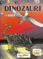 Carte de colorat cu Dinozauri - nr. 2