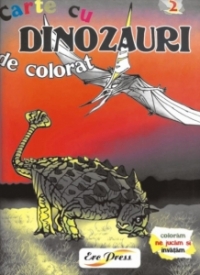 Carte de colorat cu Dinozauri - nr. 2