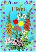 Carte de colorat cu FLORI