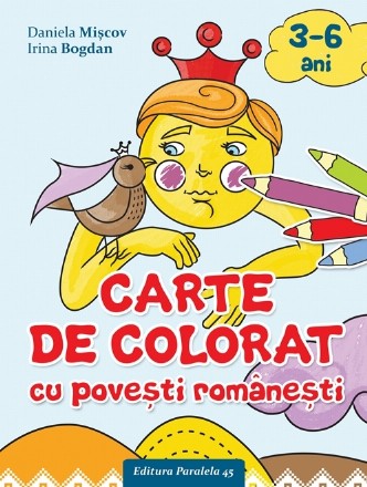 CARTE DE COLORAT CU POVEŞTI ROMÂNEŞTI (3-6 ANI)