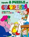 Casuta de ciocolata (lipeste 8 PUZZLE si Coloreaza)