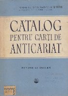 Catalog Pentru Carti Anticariat Pentru